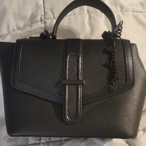 Aldo Black Chain-Accent Shoulder Tote